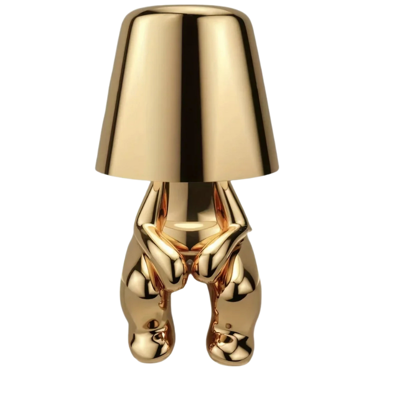 Aurielle | Golden Sculptural Table Lamp For Home And Office