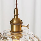Industrial Gold Flower Glass Pendant Light With Dimmer
