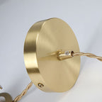 Industrial Gold Flower Glass Pendant Light With Dimmer