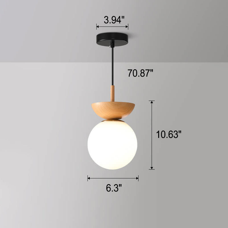 Log Japanese Pendant Ceiling Light For Modern Living