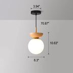 Log Japanese Pendant Ceiling Light For Modern Living