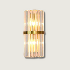 LumaLuxe Elegant Gold Wall Sconce With Warm Ambient Glow