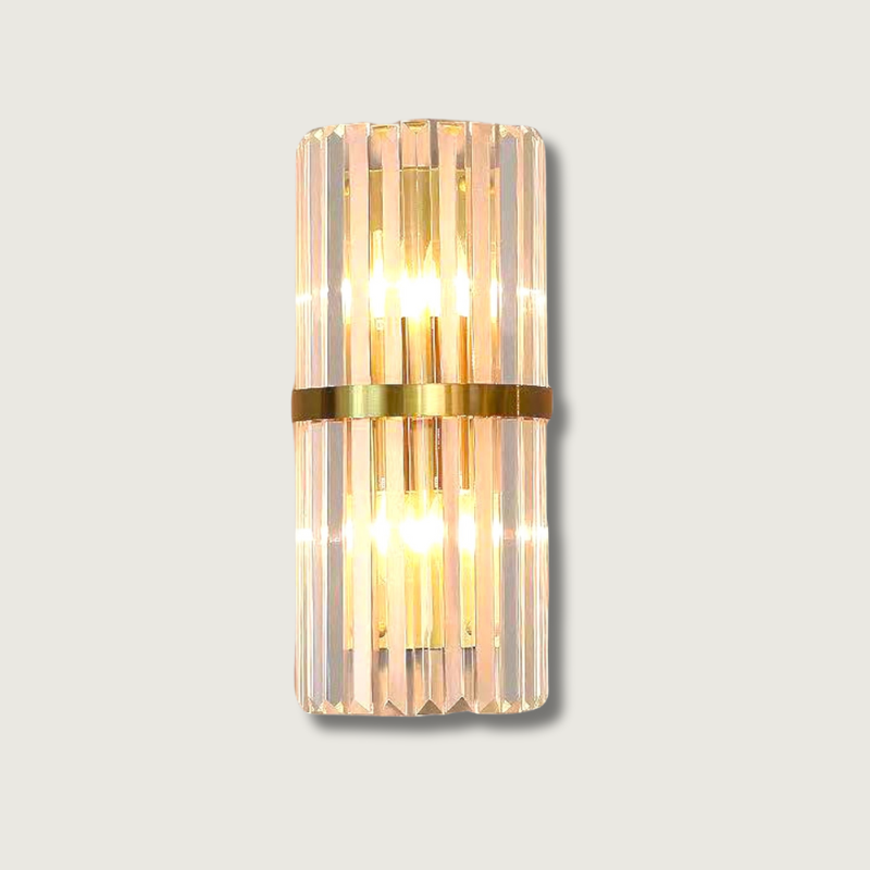 LumaLuxe Elegant Gold Wall Sconce With Warm Ambient Glow