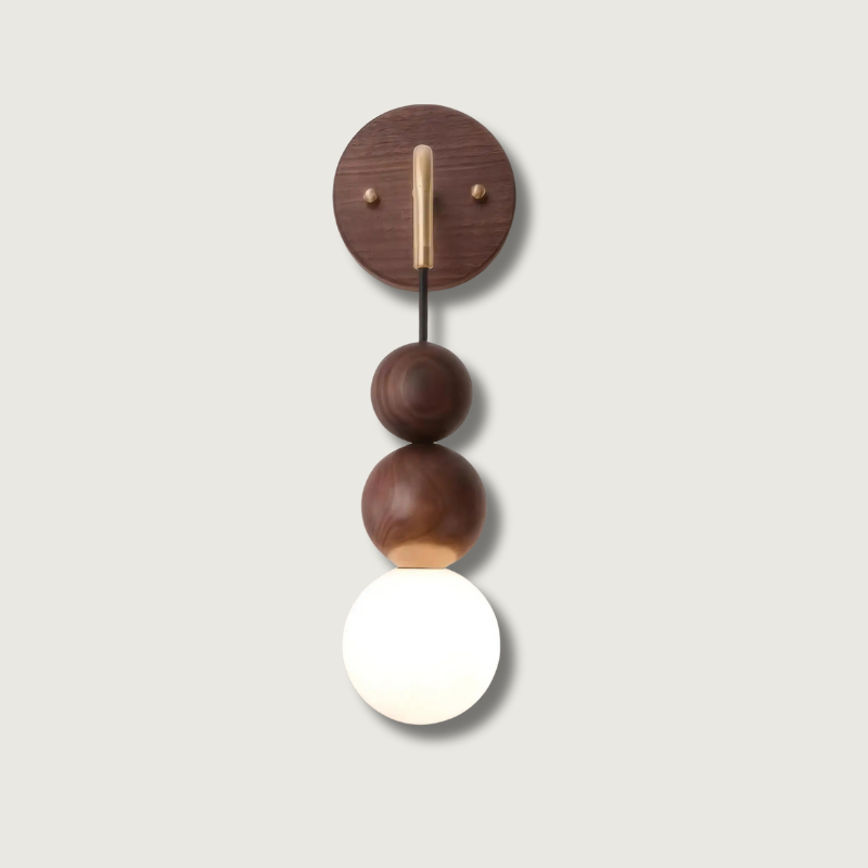 LumaWood | Walnut Wall Lamp With Gradient Glass For Home