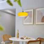 Aveline Bread-Shaped Orange And White Glass Pendant Light