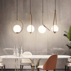 Liora Glass Pendant Light With Iron Frame 120cm Cable