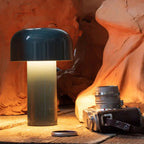 Asterra Japandi Soft Glow Mushroom Table Lamp In Wood