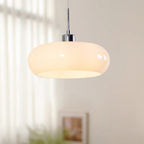 Aveline Bread-Shaped Orange And White Glass Pendant Light