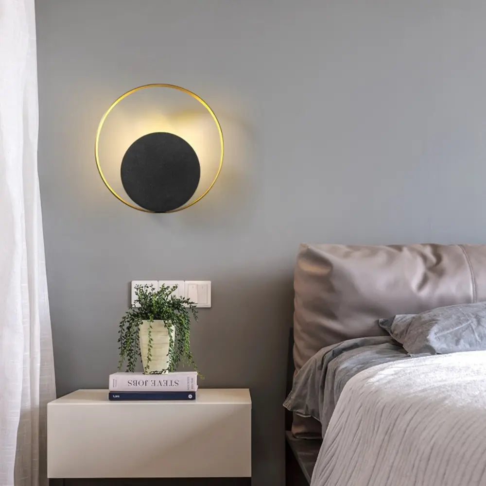 SerenGlow Round Wall Sconce for Warm Ambient Lighting