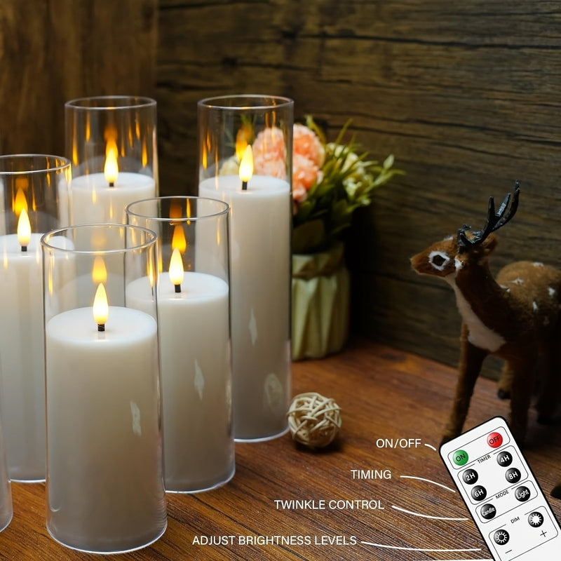 NoelGlow Luma 5 LED Flameless Candles For Festive Decor