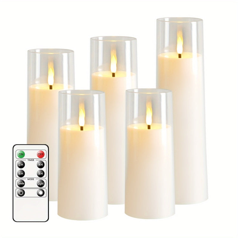 NoelGlow Luma 5 LED Flameless Candles For Festive Decor