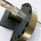 LumaLuxe Elegant Gold Wall Sconce With Warm Ambient Glow