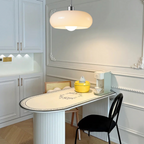 Aveline Bread-Shaped Orange And White Glass Pendant Light