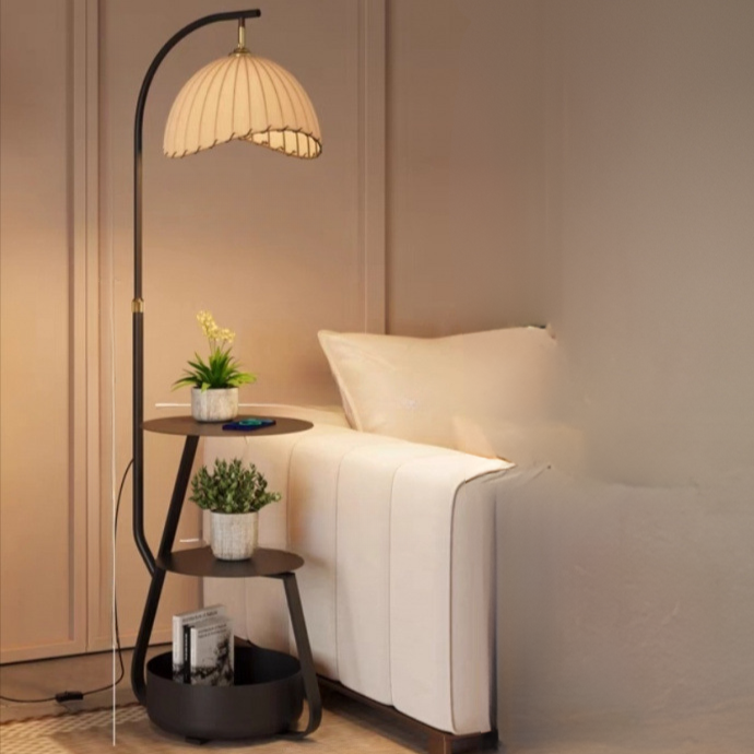 Miyako Minimalist Japanese Bedside Lamp Table in Wood