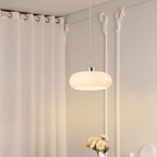 Aveline Bread-Shaped Orange And White Glass Pendant Light