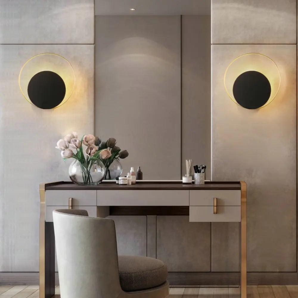 SerenGlow Round Wall Sconce for Warm Ambient Lighting
