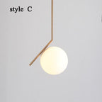 Liora Glass Pendant Light With Iron Frame 120cm Cable