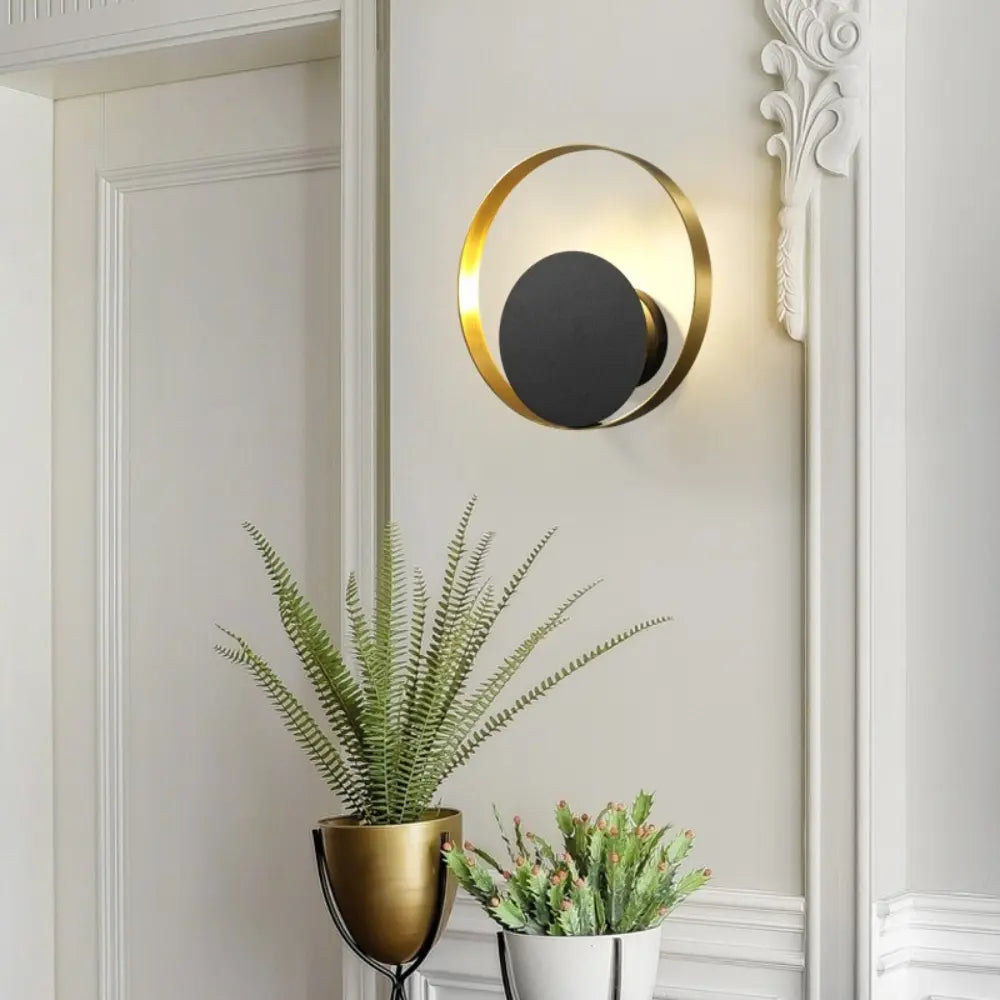 SerenGlow Round Wall Sconce for Warm Ambient Lighting