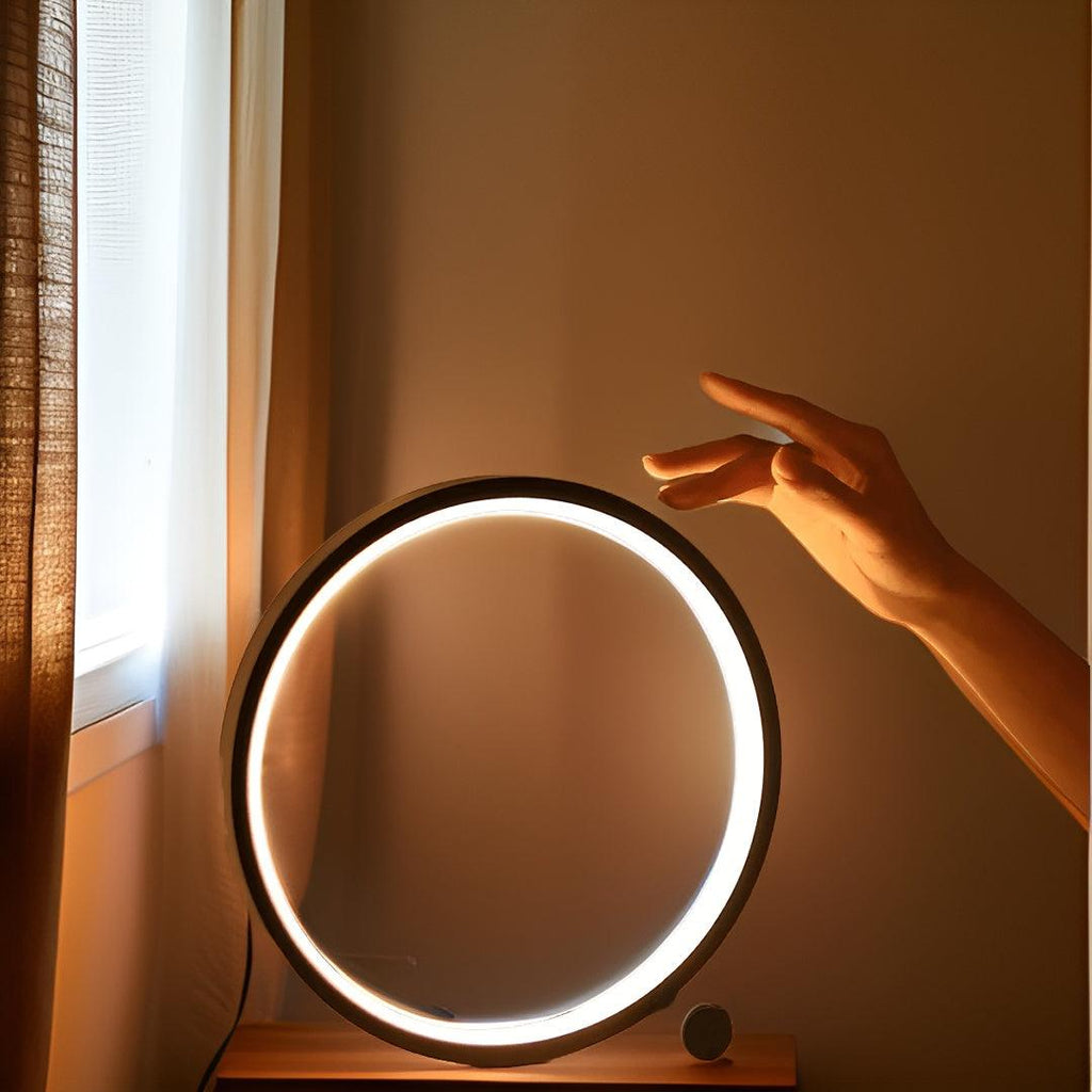 Lunara | Modern Halo Circle Touch Sensitive Table Lamp