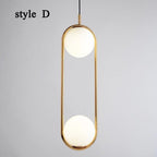 Liora Glass Pendant Light With Iron Frame 120cm Cable