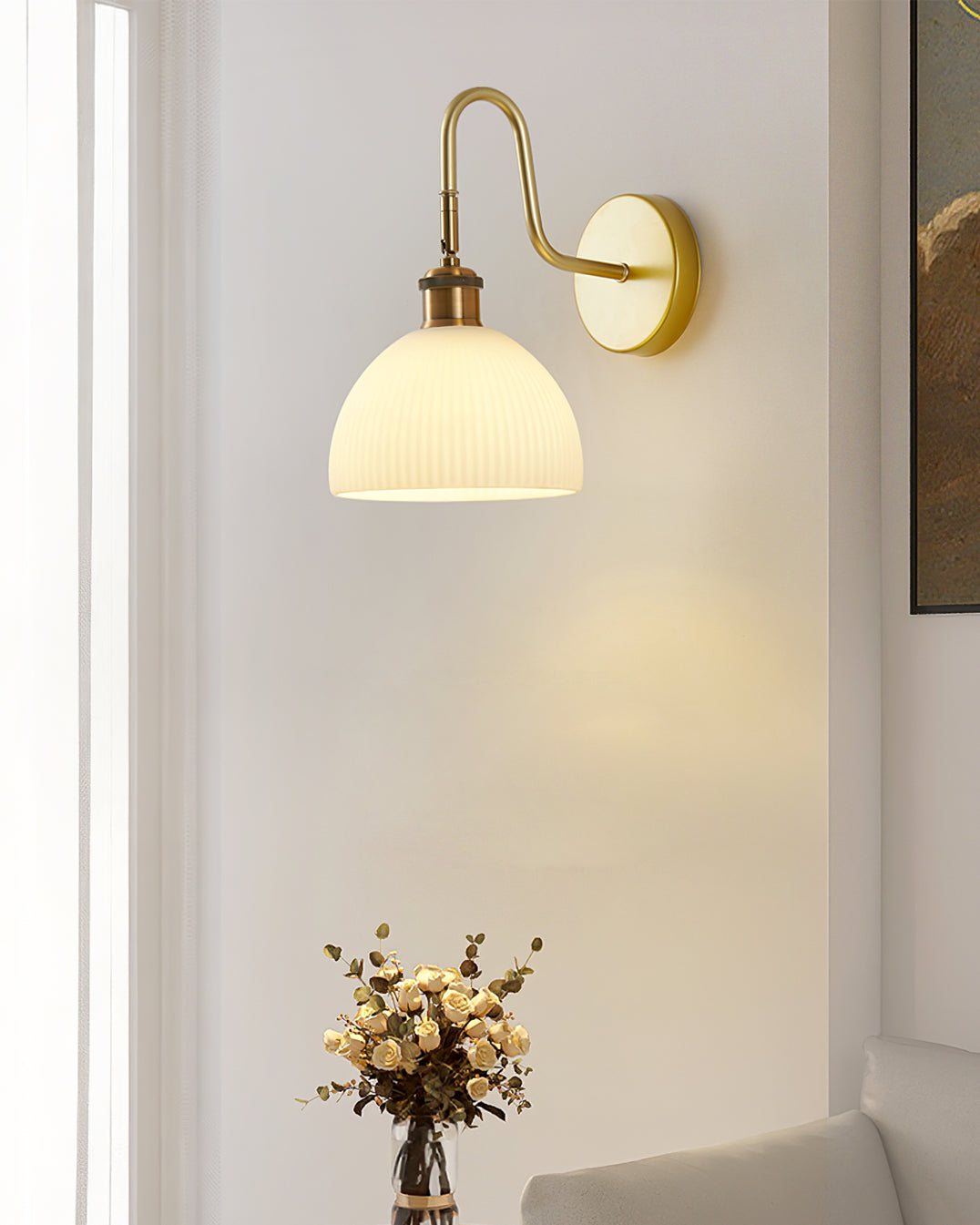 AldenRay Classic Gold Wall Sconce For Living Room And Study