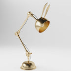 AurelHare Golden Rabbit Ears Table Lamp For Nightstand