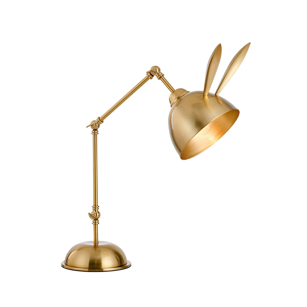 AurelHare Golden Rabbit Ears Table Lamp For Nightstand