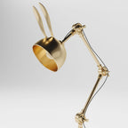 AurelHare Golden Rabbit Ears Table Lamp For Nightstand