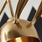 AurelHare Golden Rabbit Ears Table Lamp For Nightstand