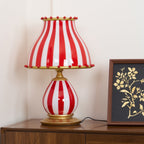 Marinella Circus-Style Table Lamp With Striped Shade