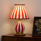 Marinella Circus-Style Table Lamp With Striped Shade
