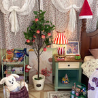 Marinella Circus-Style Table Lamp With Striped Shade