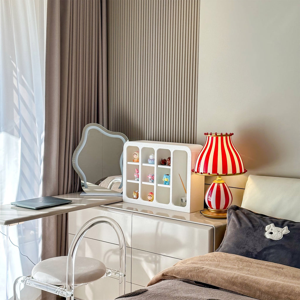 Marinella Circus-Style Table Lamp With Striped Shade