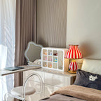 Marinella Circus-Style Table Lamp With Striped Shade