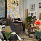 Marinella Circus-Style Table Lamp With Striped Shade