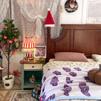 Marinella Circus-Style Table Lamp With Striped Shade