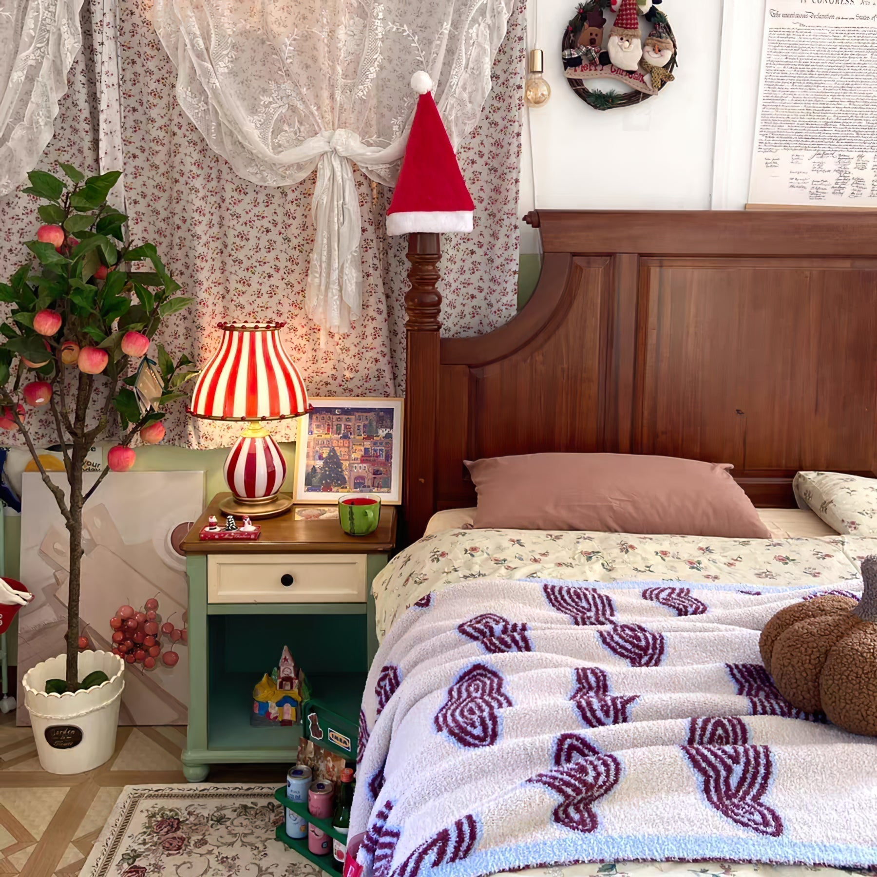 Marinella Circus-Style Table Lamp With Striped Shade