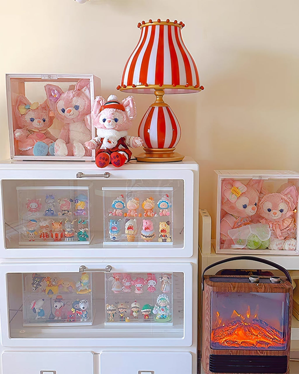 Marinella Circus-Style Table Lamp With Striped Shade