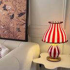 Marinella Circus-Style Table Lamp With Striped Shade
