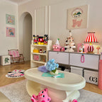 Marinella Circus-Style Table Lamp With Striped Shade