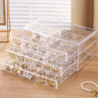 RadiantKeep | 3-Layer Jewelry Organizer, 72 Compartments