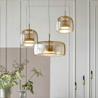 AuricRay Retro Gold Glass LED Pendant Light Fixture