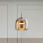 AuricRay Retro Gold Glass LED Pendant Light Fixture