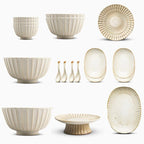EldonCraft 21-Piece Stoneware Dinner Set In Timeless Style