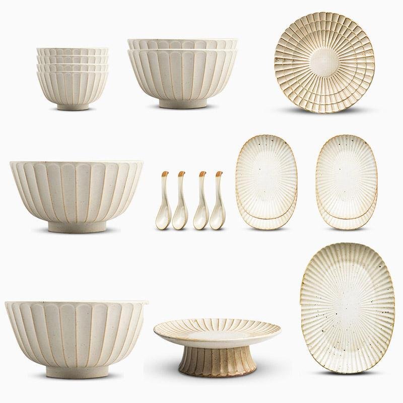 EldonCraft 21-Piece Stoneware Dinner Set In Timeless Style