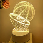 LumaHoop USB Basketball 3D Illusion LED Night Light