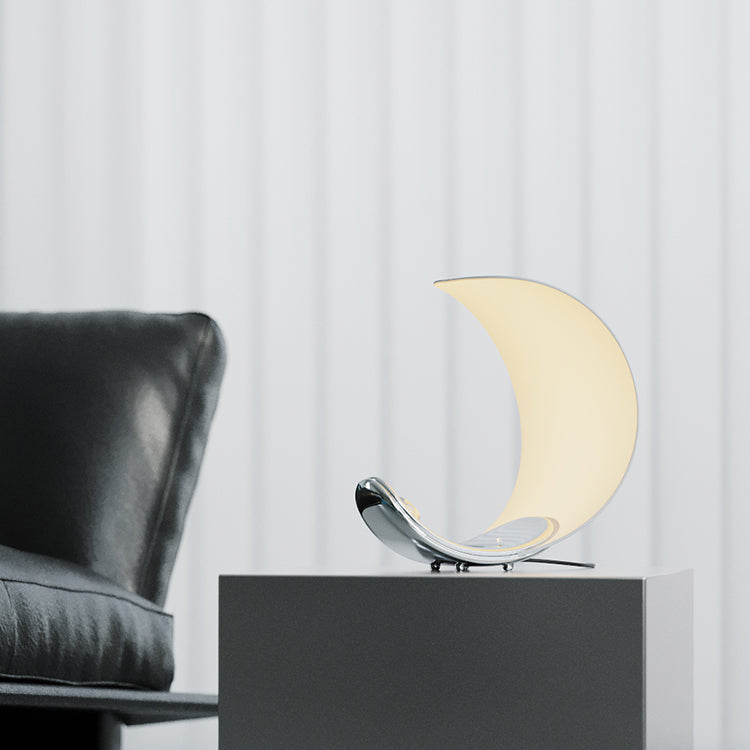 Liora Curved Table Lamp With Elegant Swirls And Soft Glow
