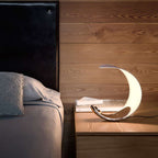 Liora Curved Table Lamp With Elegant Swirls And Soft Glow