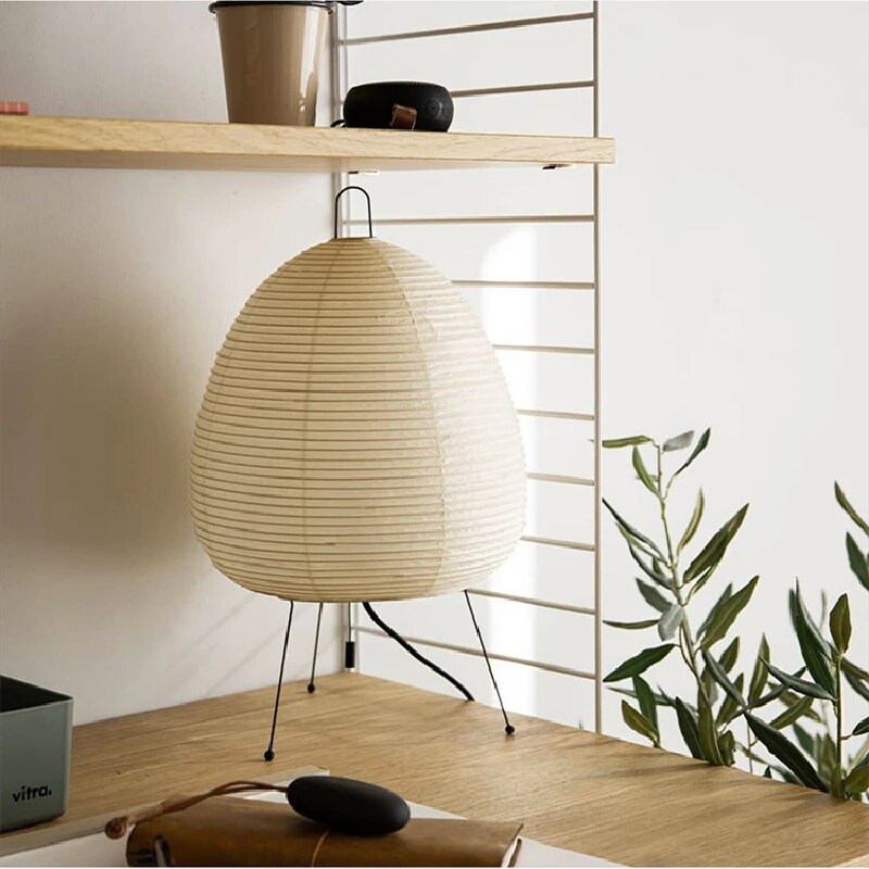 Miyori Japanese Rice Paper LED Table Lamp For Bedroom