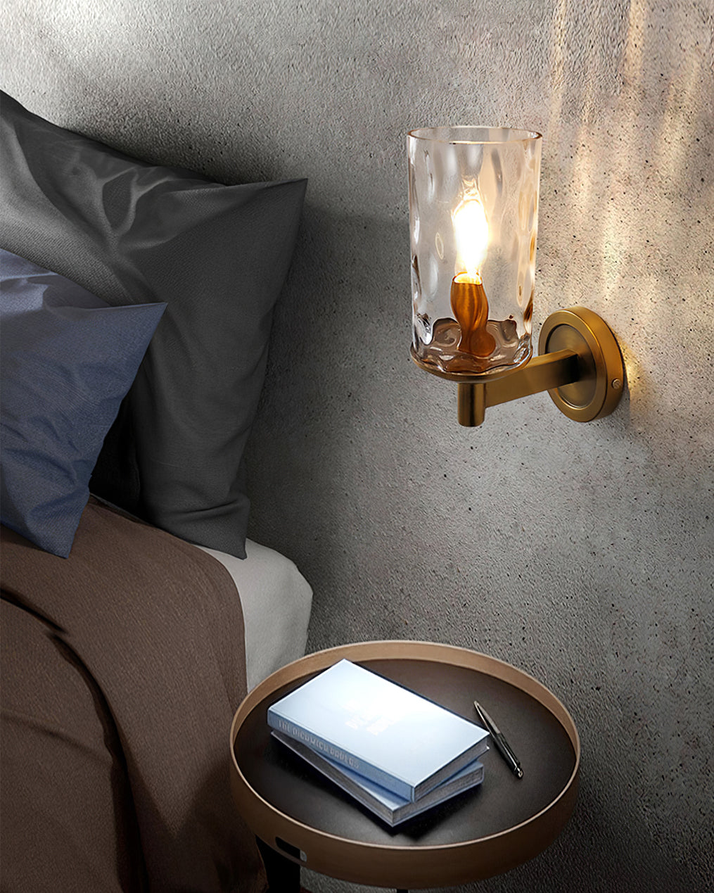 Aurelle Glass Wall Light for Warm Ambient Room Lighting
